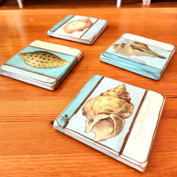 Boho Beach shell coasters - Picture 6 of 7